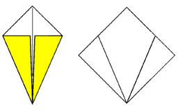Базовые формы оригами: бумажный змей, воздушный змей