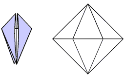Базовые формы оригами: рыба-1