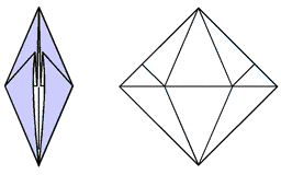 Базовые формы оригами: рыба-2