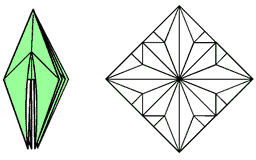 Базовые формы оригами: лягушка-1